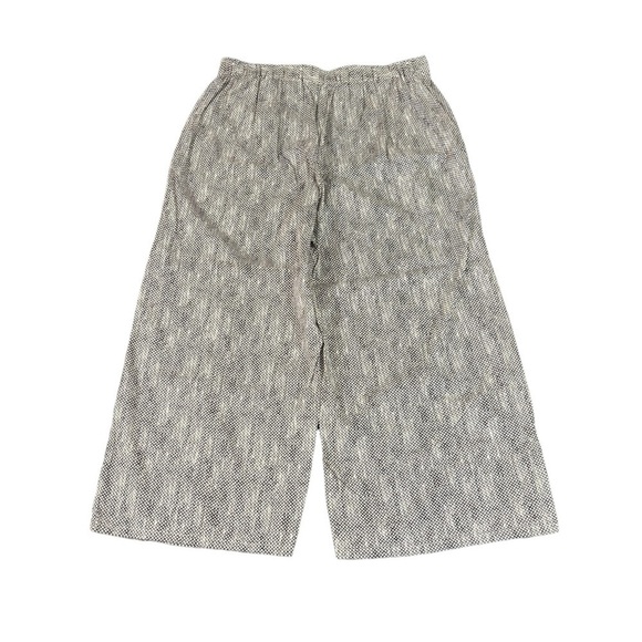 RARE Eileen Fisher 100% Organic Cotton Chainette Printed Wide Leg Crop P… - Picture 3 of 11